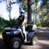 Guy surrounded by dust on a quad in Tenerife