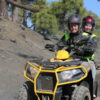two people on a yellow quad on Teide, Tenerife