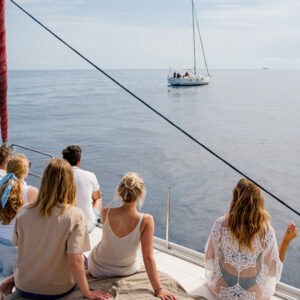 People on a sailing yacht in Tenerife