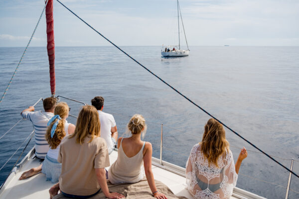 People on a sailing yacht in Tenerife