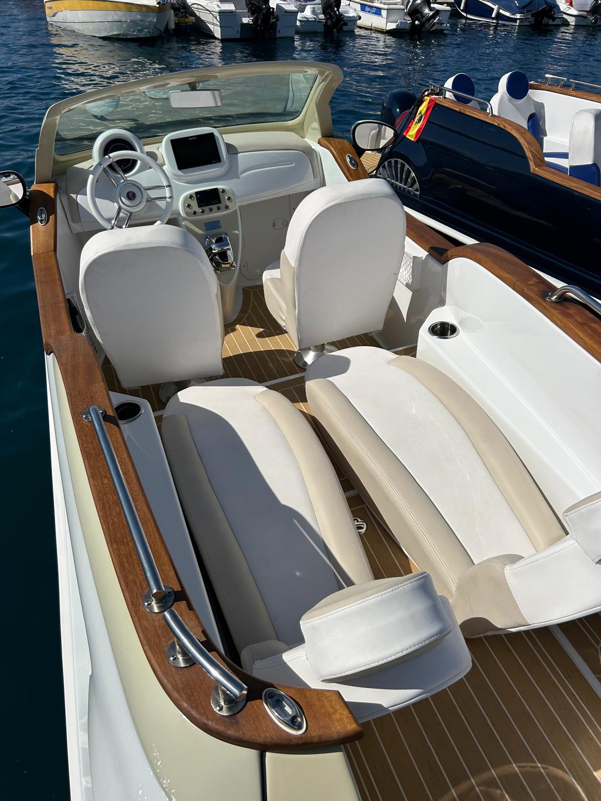 Inside of a Fiat 500 Boat in Adeje in Tenerife