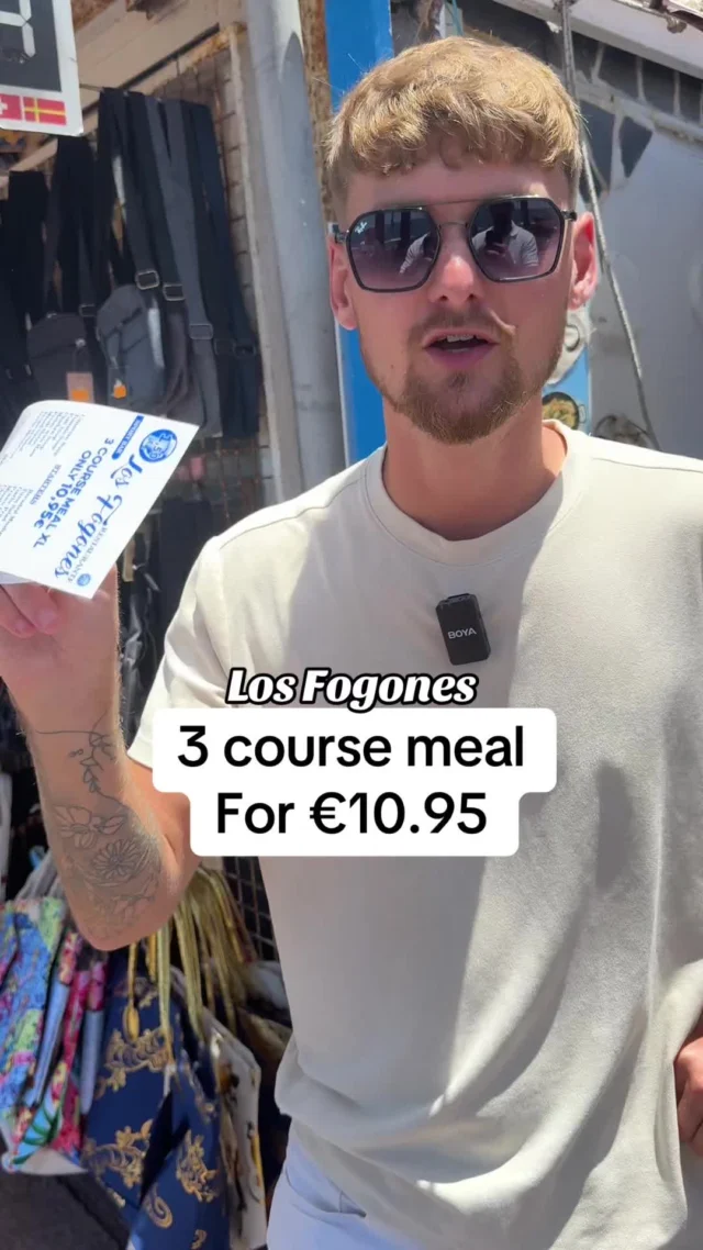 3 course meal for 10.95 in Tenerife #tenerife #tenerifefirstexcursions #cheap #dinner