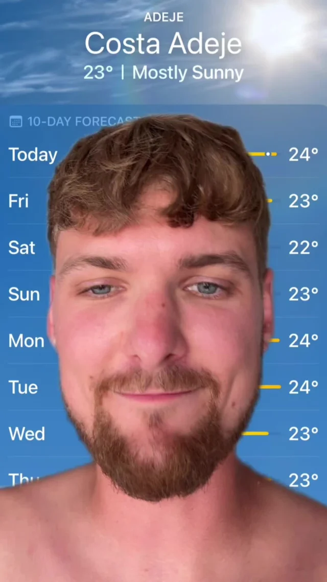 Tenerife Weather for the next 10 days looks INCREDIBLE 👀🥳